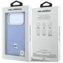 KARL LAGERFELD futerał do IPHONE 18 Pro Max/ 17 Pro Max kompatybilny z MagSafe (Grained Karl Head Metal) jasno niebieski