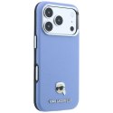 KARL LAGERFELD futerał do IPHONE 18 Pro Max/ 17 Pro Max kompatybilny z MagSafe (Grained Karl Head Metal) jasno niebieski
