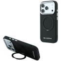 KARL LAGERFELD futerał do IPHONE 18 Pro Max/17 Pro Max kompatybilny z MagSafe (Ring Stand 360 Saffiano Classic Logo) czarny