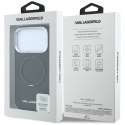 KARL LAGERFELD futerał do IPHONE 18 Pro Max/17 Pro Max kompatybilny z MagSafe (Ring Stand 360 Saffiano Classic Logo) czarny