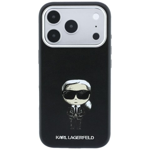 KARL LAGERFELD futerał do IPHONE 18 Pro Max/ 17 Pro Max kompatybilny z MagSafe (Smooth Ikonik Sketch) czarny