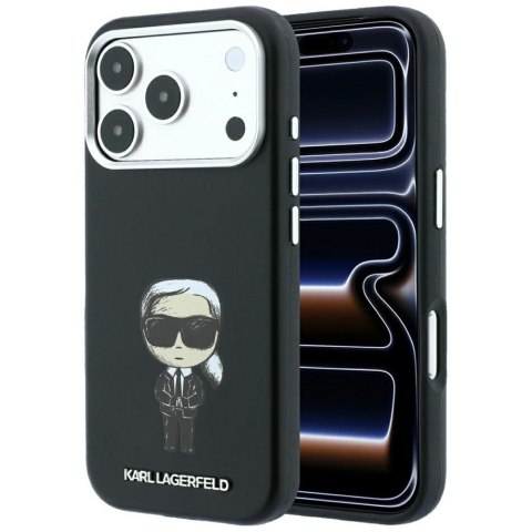 KARL LAGERFELD futerał do IPHONE 18 Pro Max/ 17 Pro Max kompatybilny z MagSafe (Smooth Ikonik Sketch) czarny