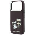 KARL LAGERFELD futerał do IPHONE 18 Pro Max/ 17 Pro Max kompatybilny z MagSafe (Smooth Karl & Choupette Bodies) burgundowy