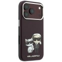 KARL LAGERFELD futerał do IPHONE 18 Pro Max/ 17 Pro Max kompatybilny z MagSafe (Smooth Karl & Choupette Bodies) burgundowy