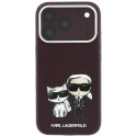 KARL LAGERFELD futerał do IPHONE 18 Pro Max/ 17 Pro Max kompatybilny z MagSafe (Smooth Karl & Choupette Bodies) burgundowy