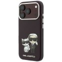 KARL LAGERFELD futerał do IPHONE 18 Pro Max/ 17 Pro Max kompatybilny z MagSafe (Smooth Karl & Choupette Bodies) burgundowy