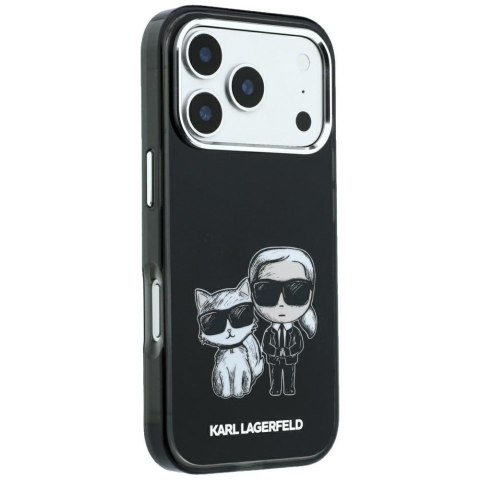 KARL LAGERFELD futerał do IPHONE 18 Pro Max/ 17 Pro Max kompatybilny z MagSafe (Smooth Karl & Choupette Bodies) czarny