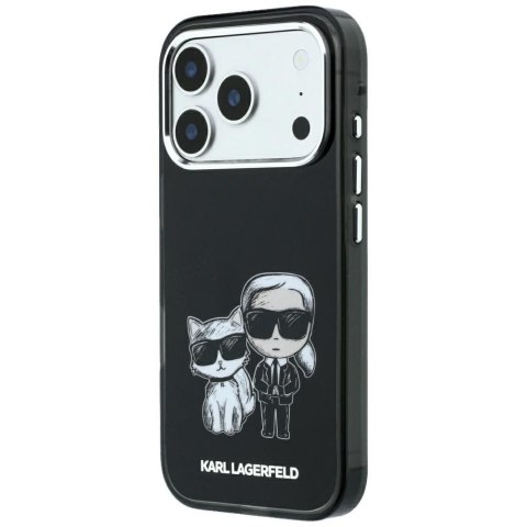 KARL LAGERFELD futerał do IPHONE 18 Pro Max/ 17 Pro Max kompatybilny z MagSafe (Smooth Karl & Choupette Bodies) czarny