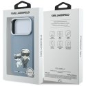 KARL LAGERFELD futerał do IPHONE 18 Pro Max/ 17 Pro Max kompatybilny z MagSafe (Smooth Karl & Choupette Bodies) jasno niebieski