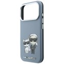 KARL LAGERFELD futerał do IPHONE 18 Pro Max/ 17 Pro Max kompatybilny z MagSafe (Smooth Karl & Choupette Bodies) jasno niebieski