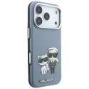 KARL LAGERFELD futerał do IPHONE 18 Pro Max/ 17 Pro Max kompatybilny z MagSafe (Smooth Karl & Choupette Bodies) jasno niebieski