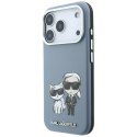 KARL LAGERFELD futerał do IPHONE 18 Pro Max/ 17 Pro Max kompatybilny z MagSafe (Smooth Karl & Choupette Bodies) jasno niebieski