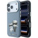 KARL LAGERFELD futerał do IPHONE 18 Pro Max/ 17 Pro Max kompatybilny z MagSafe (Smooth Karl & Choupette Bodies) jasno niebieski