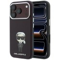 KARL LAGERFELD futerał do IPHONE 18 Pro Max/ 17 Pro max kompatybilny z MagSafe (Smooth Ikonik Sketch) burgundowy