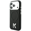 KARL LAGERFELD futerał do IPHONE 18 Pro/17 Pro kompatybilny z MagSafe (Grained Embossed Ring & Kameo Logo) czarny