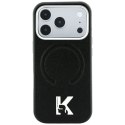 KARL LAGERFELD futerał do IPHONE 18 Pro/17 Pro kompatybilny z MagSafe (Grained Embossed Ring & Kameo Logo) czarny