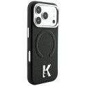 KARL LAGERFELD futerał do IPHONE 18 Pro/17 Pro kompatybilny z MagSafe (Grained Embossed Ring & Kameo Logo) czarny