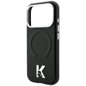KARL LAGERFELD futerał do IPHONE 18 Pro/17 Pro kompatybilny z MagSafe (Grained Embossed Ring & Kameo Logo) czarny