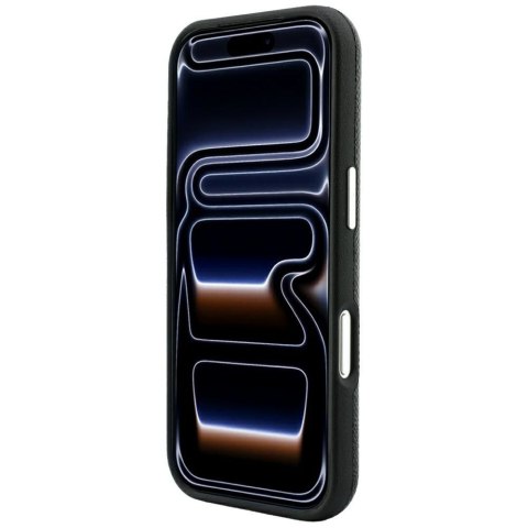 KARL LAGERFELD futerał do IPHONE 18 Pro/17 Pro kompatybilny z MagSafe (Grained Embossed Ring & Kameo Logo) czarny