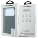 KARL LAGERFELD futerał do IPHONE 18 Pro/17 Pro kompatybilny z MagSafe (Ring Stand 360 Saffiano Classic Logo) czarny
