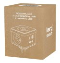 KERG Kostka zasilająca 2-gniazdowa + ładowarka USB-A+USB-C + lampka LED 16A/250V~ Smart biała