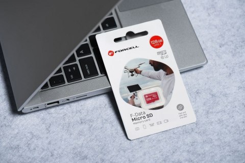 Karta microSD 128GB U3 class 10 Forcell F-Data czerwona