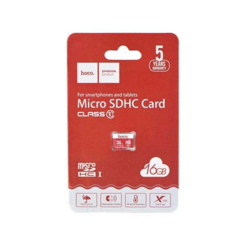 Karta microSD 16GB class 10 Hoco czerwona