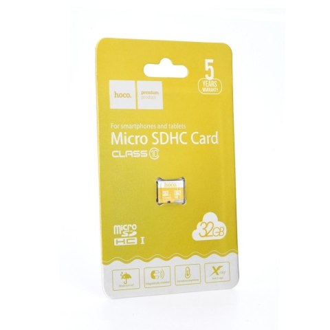 Karta microSD 32GB class 10 Hoco żółta