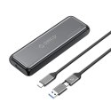Kieszeń dyskowa Orico DDM2-C3-G2 M.2 NVME USB-A USB-C 3.2 10Gb/s - szara