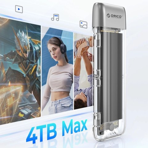 Kieszeń dyskowa Orico TXM2-C3 M.2 NVME USB-C 3.2 10Gb/s - szara