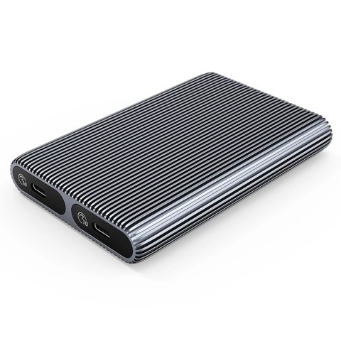Kieszeń dyskowa podwójna Orico AM2C3-2N na dwa dyski M.2 NVME USB-C 3.2 10Gb/s - szara