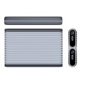 Kieszeń dyskowa podwójna Orico AM2C3-2N na dwa dyski M.2 NVME USB-C 3.2 10Gb/s - szara