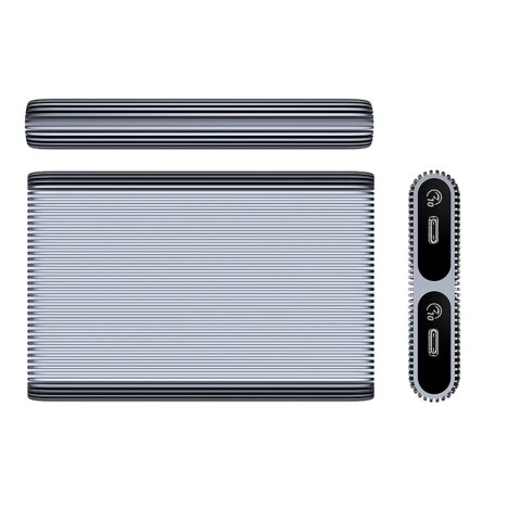 Kieszeń dyskowa podwójna Orico AM2C3-2N na dwa dyski M.2 NVME USB-C 3.2 10Gb/s - szara