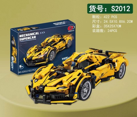 Klocki Auto Sportowe Żółte 422el.