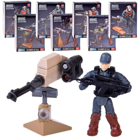 Klocki policjant SWAT ruchoma figurka żołnierzyk model do złożenia ZA5724