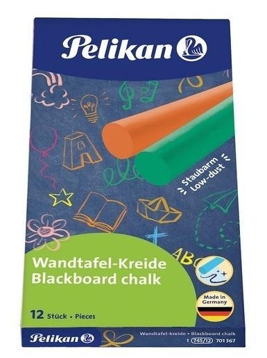 Kreda bezpyłowa 12 kolorów PELIKAN