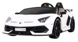 Lamborghini SVJ DRIFT dla 2 dzieci Biały + Funkcja driftu + Pilot