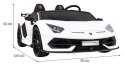 Lamborghini SVJ DRIFT dla 2 dzieci Biały + Funkcja driftu + Pilot