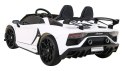 Lamborghini SVJ DRIFT dla 2 dzieci Biały + Funkcja driftu + Pilot