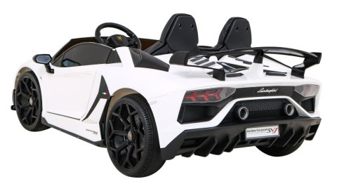 Lamborghini SVJ DRIFT dla 2 dzieci Biały + Funkcja driftu + Pilot