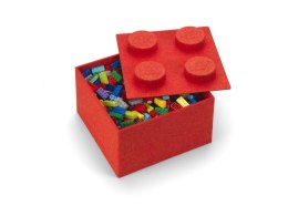 LEGO Pojemnik filc z 4 wypustkami - czerwony