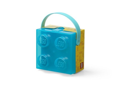 LEGO(R) pojemnik klocek z rączką czwórka transpareny