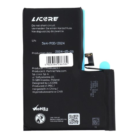 LICORE bateria do IPHONE 14 Pro Max 4323 mAh