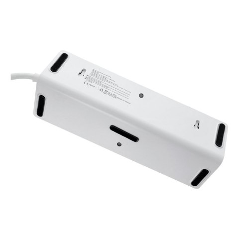 Listwa sieciowa z 4 gniazdami max 3680W portami 2x USB A, 2x typ C z kablem zasilającym 2m E42 biała