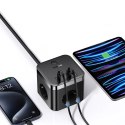 Listwa zasilająca Baseus PowerCombo Cube 30W 3xAC 2xUSB-A 2xUSB-C 1,5m - czarny