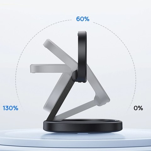Ładowarka indukcyjna Baseus EnerFill FF11 15W składana z ładowarką sieciową 20W i kablem USB-C 1m - czarna