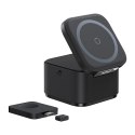 Ładowarka indukcyjna Baseus MagPro 3w1 25W kompatybilna z MagSafe do telefonu i smartwatcha - czarna