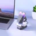 Ładowarka indukcyjna Hoco 3w1 15W zgodna z MagSafe CQ3 czana