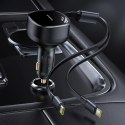 Ładowarka samochodowa Baseus Enjoyment 33W 2w1 2x USB-C - czarna