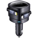Ładowarka samochodowa Baseus Enjoyment Max 60W ze zwijanymi kablami USB-C i Lightning - czarna